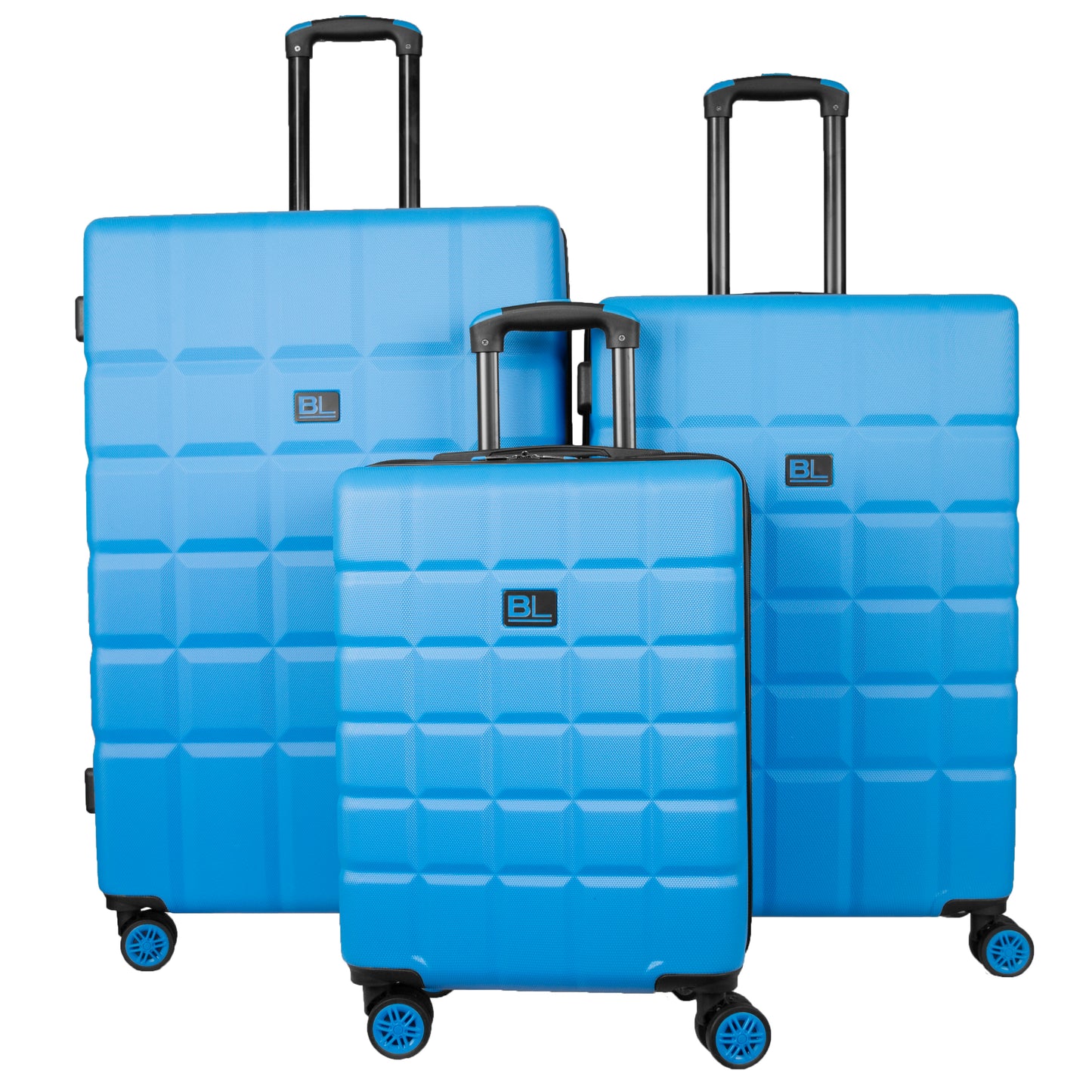 Hard Shell Luggage with 4 Spinner Wheels, Blue