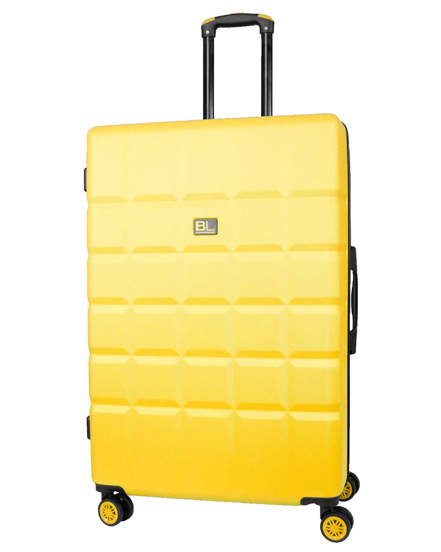 Hard Shell Luggage with 4 Spinner Wheels, Yellow