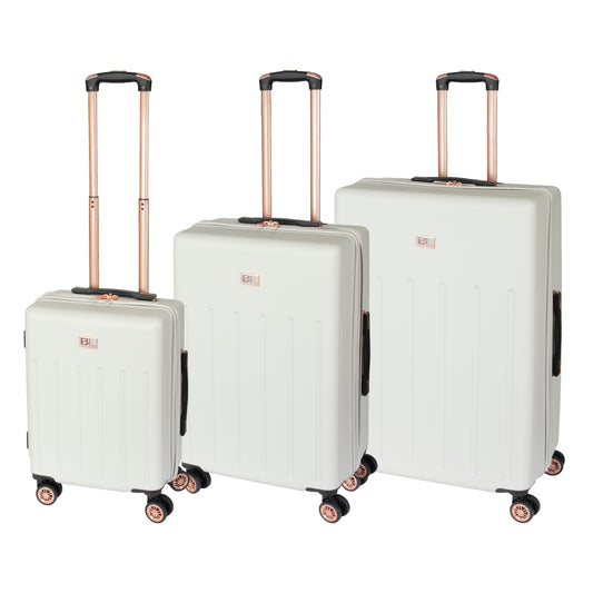 Hard Shell Suitcase with 4 Spinner Wheels, Champaigne