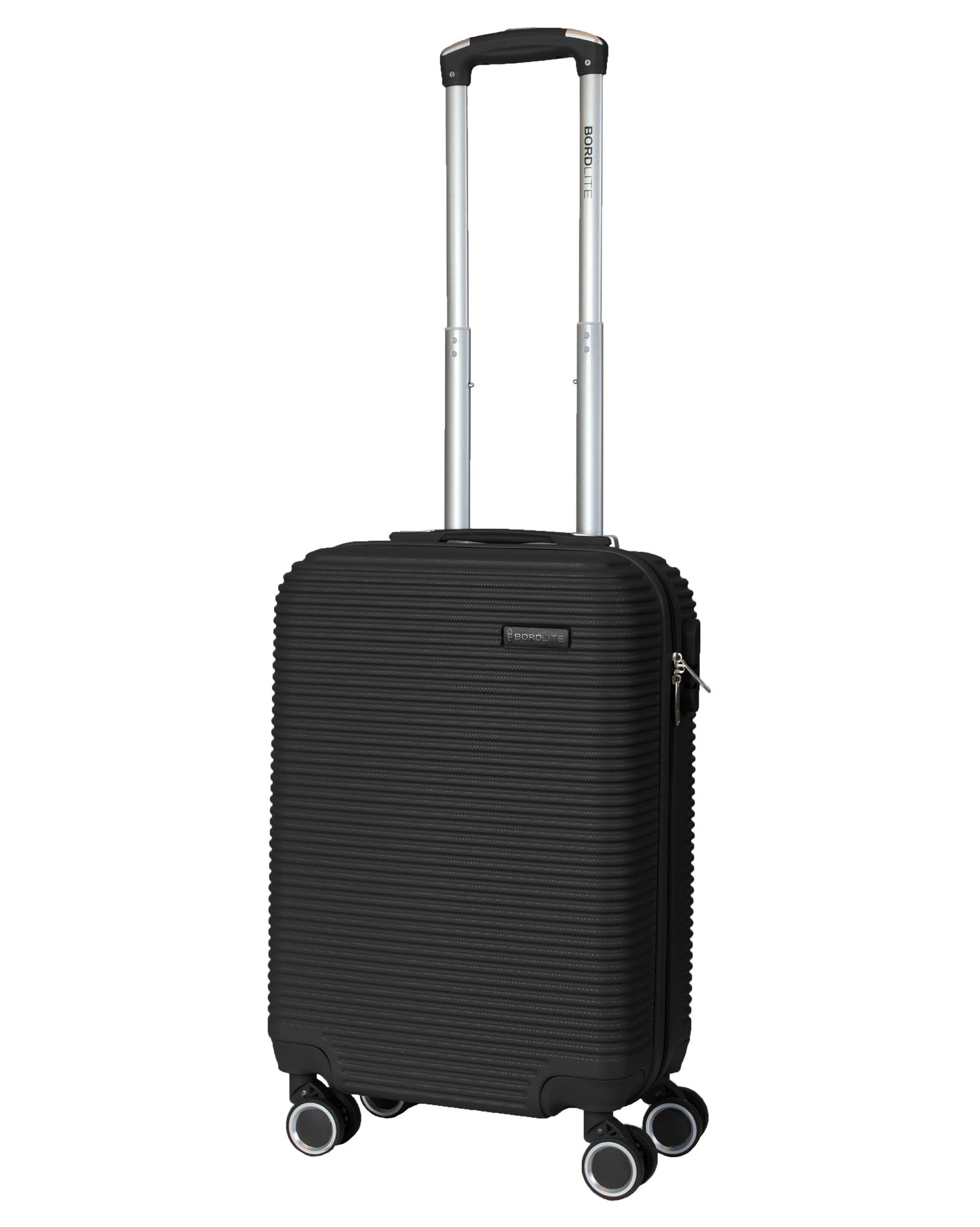 Hard Shell ABS Suitcase With Combination Lock 4 Wheels Black