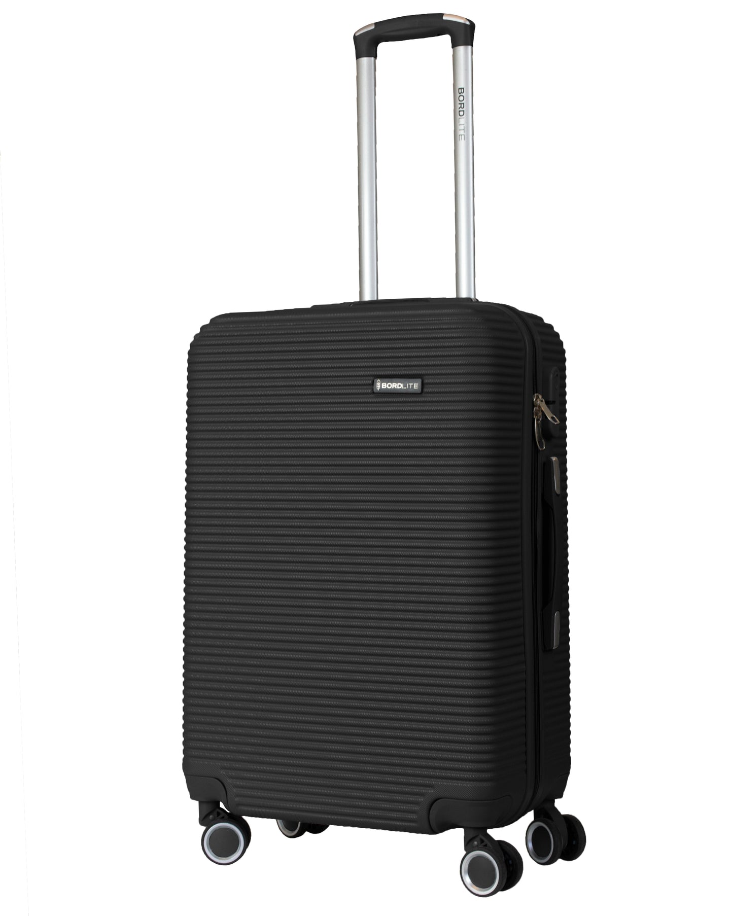 Hard Shell ABS Suitcase With Combination Lock 4 Wheels Black