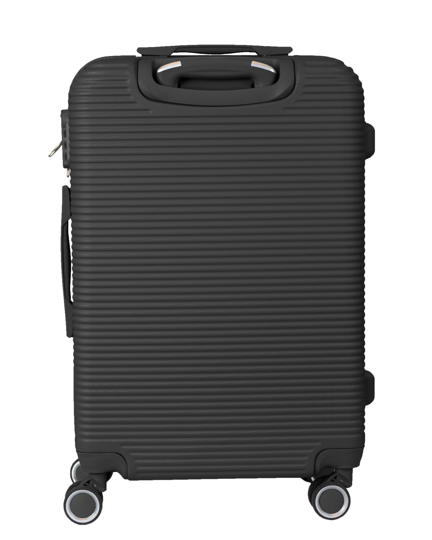 Hard Shell ABS Suitcase With Combination Lock 4 Wheels Black