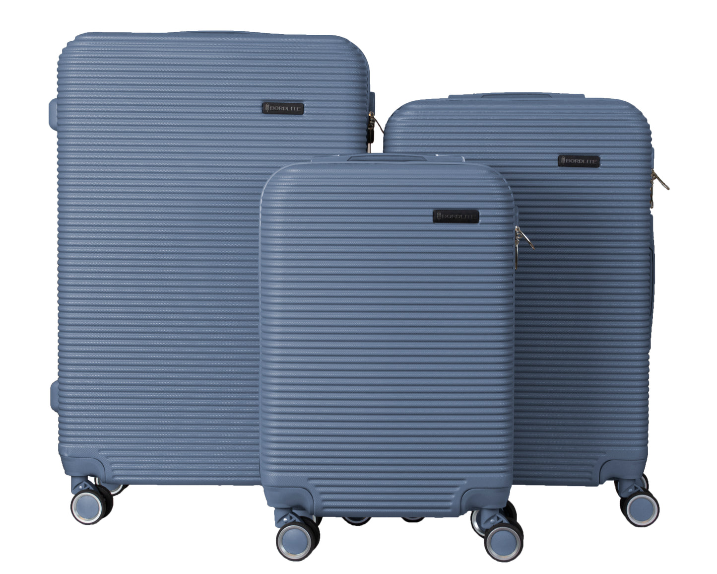 Hard Shell ABS Suitcase With Combination Lock 4 Wheels Light Blue