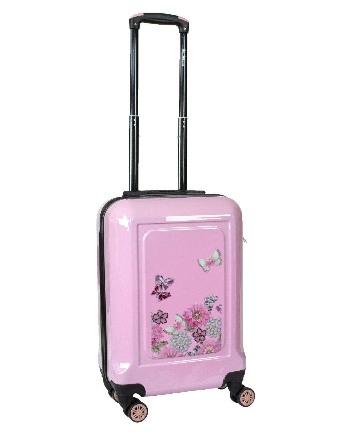 Hard Shell Suitcase Flower Pattern Pink Bergs Designs