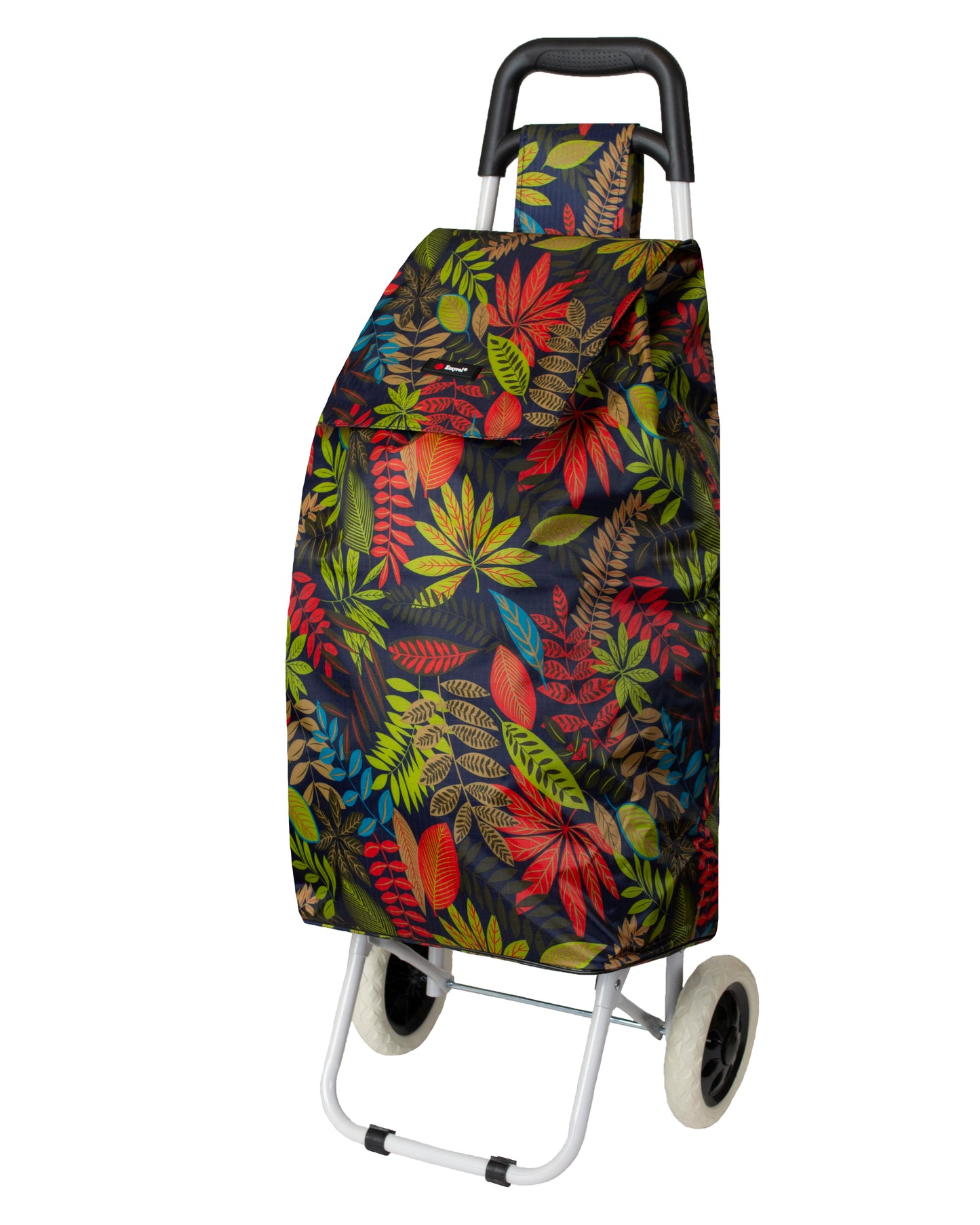 Leaves Pattern Shopping Trolley Strong Large Basket Grocery