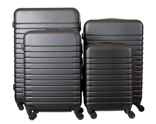 ABS Hard Shell Suitcase With Combination Lock 4 Wheels Black