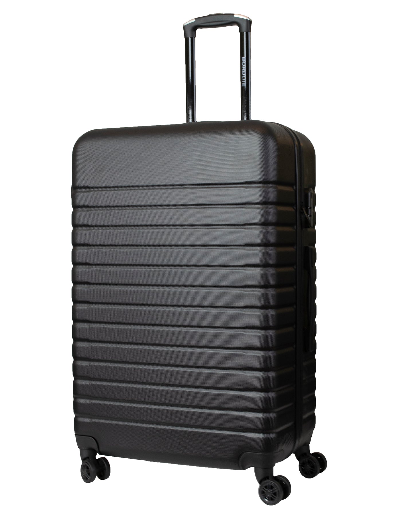 ABS Hard Shell Suitcase With Combination Lock 4 Wheels Black