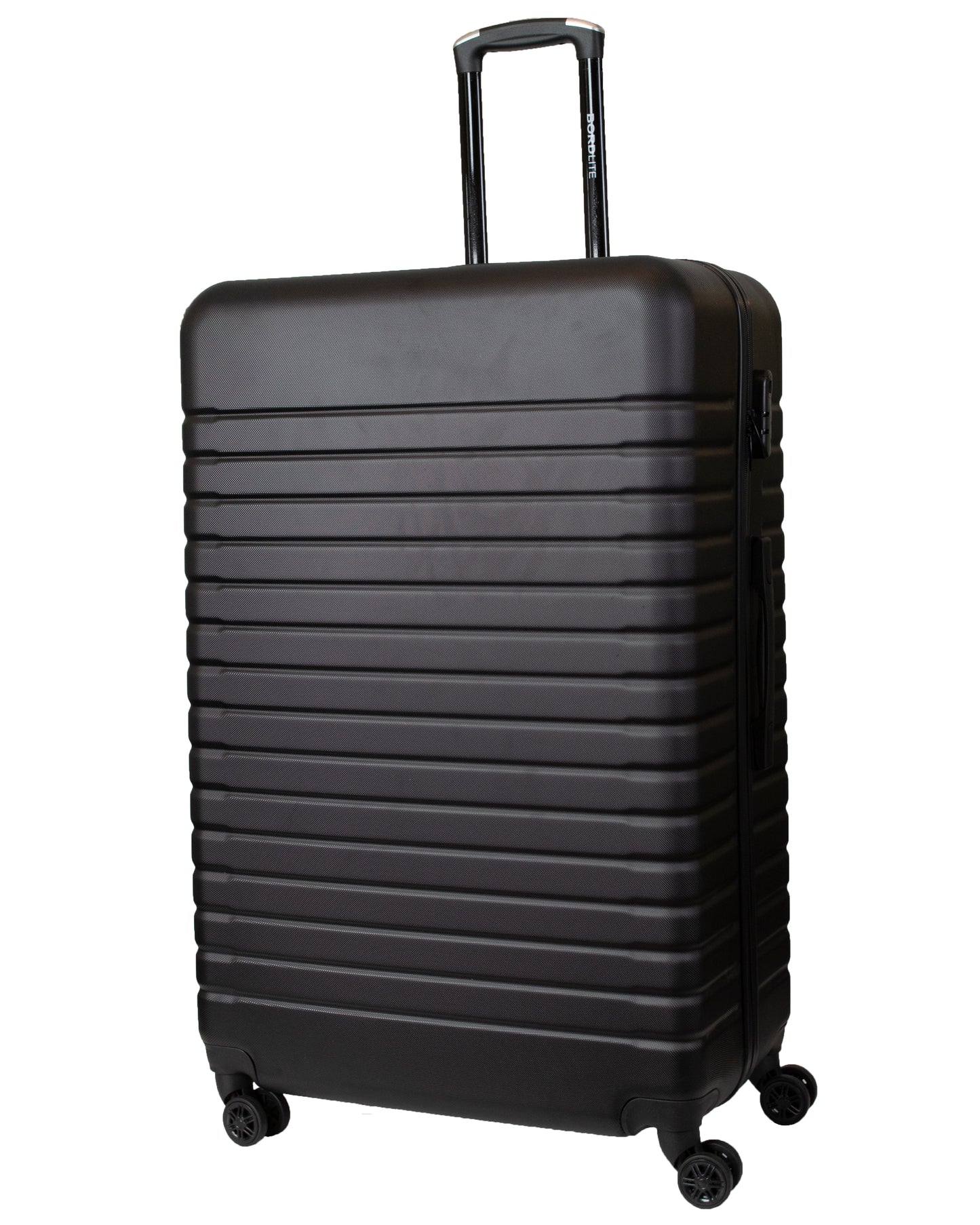 ABS Hard Shell Suitcase With Combination Lock 4 Wheels Black