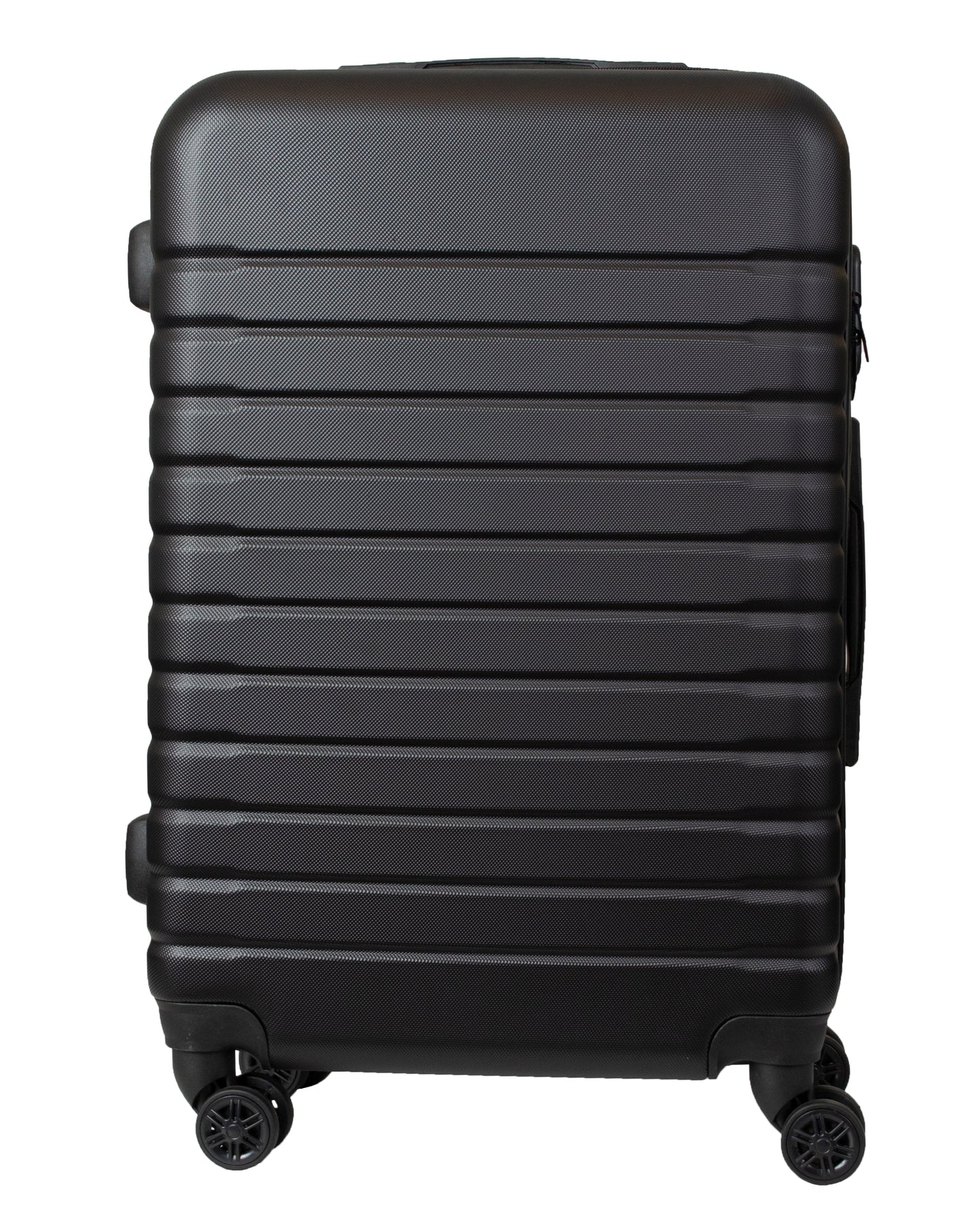 ABS Hard Shell Suitcase With Combination Lock 4 Wheels Black