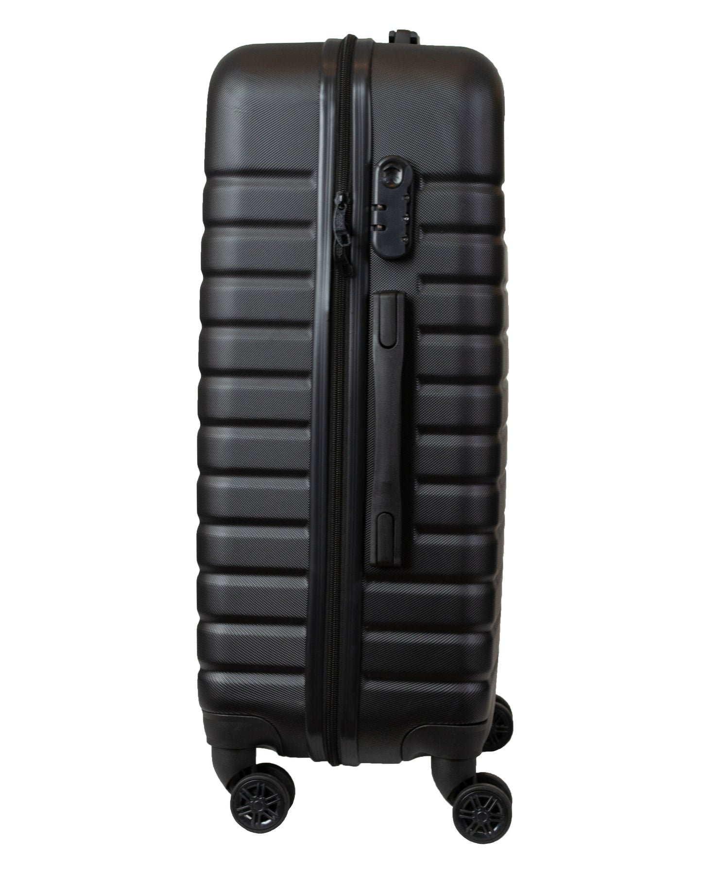 ABS Hard Shell Suitcase With Combination Lock 4 Wheels Black