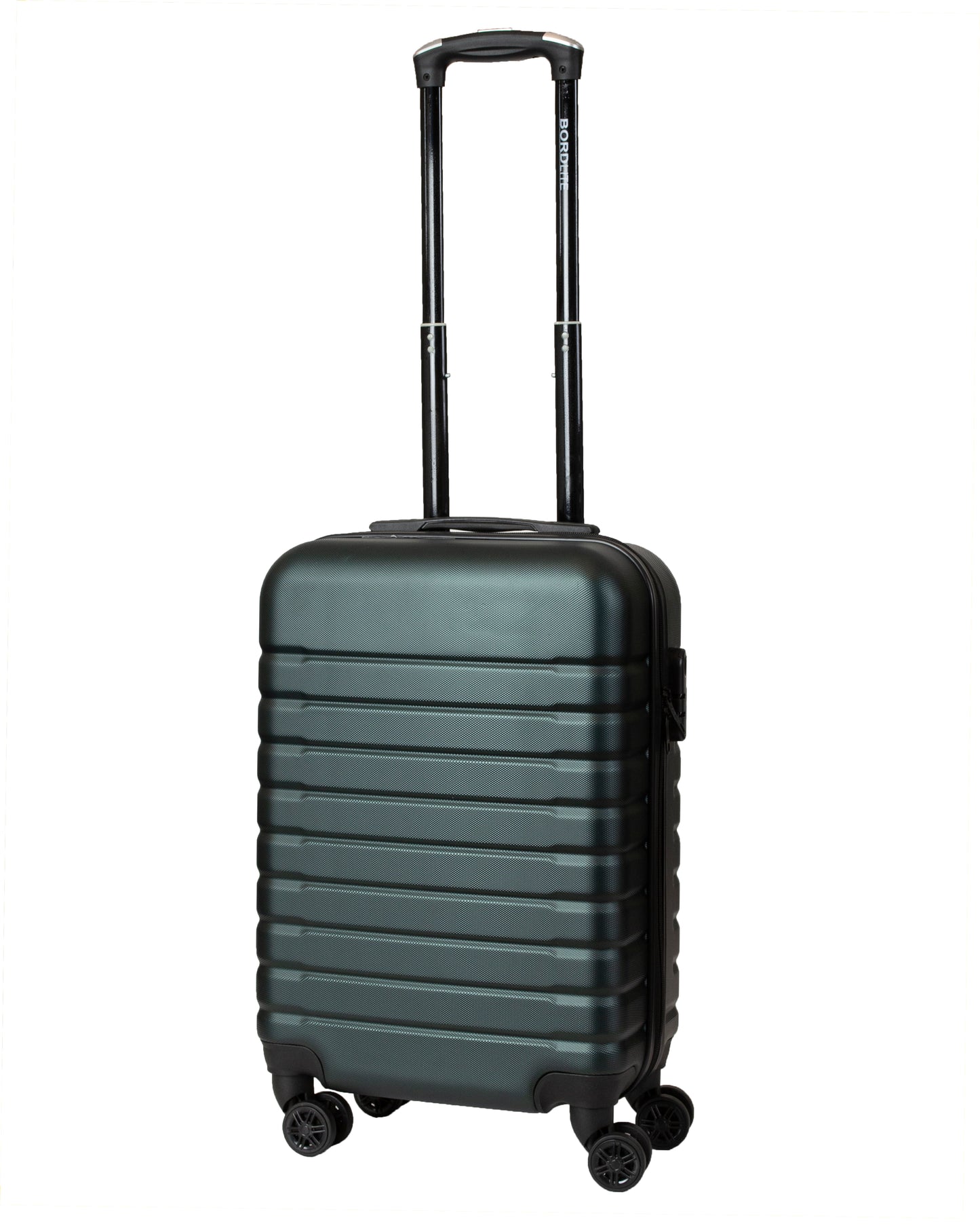 ABS Hard Shell Suitcase With Combination Lock 4 Wheels Dark Green