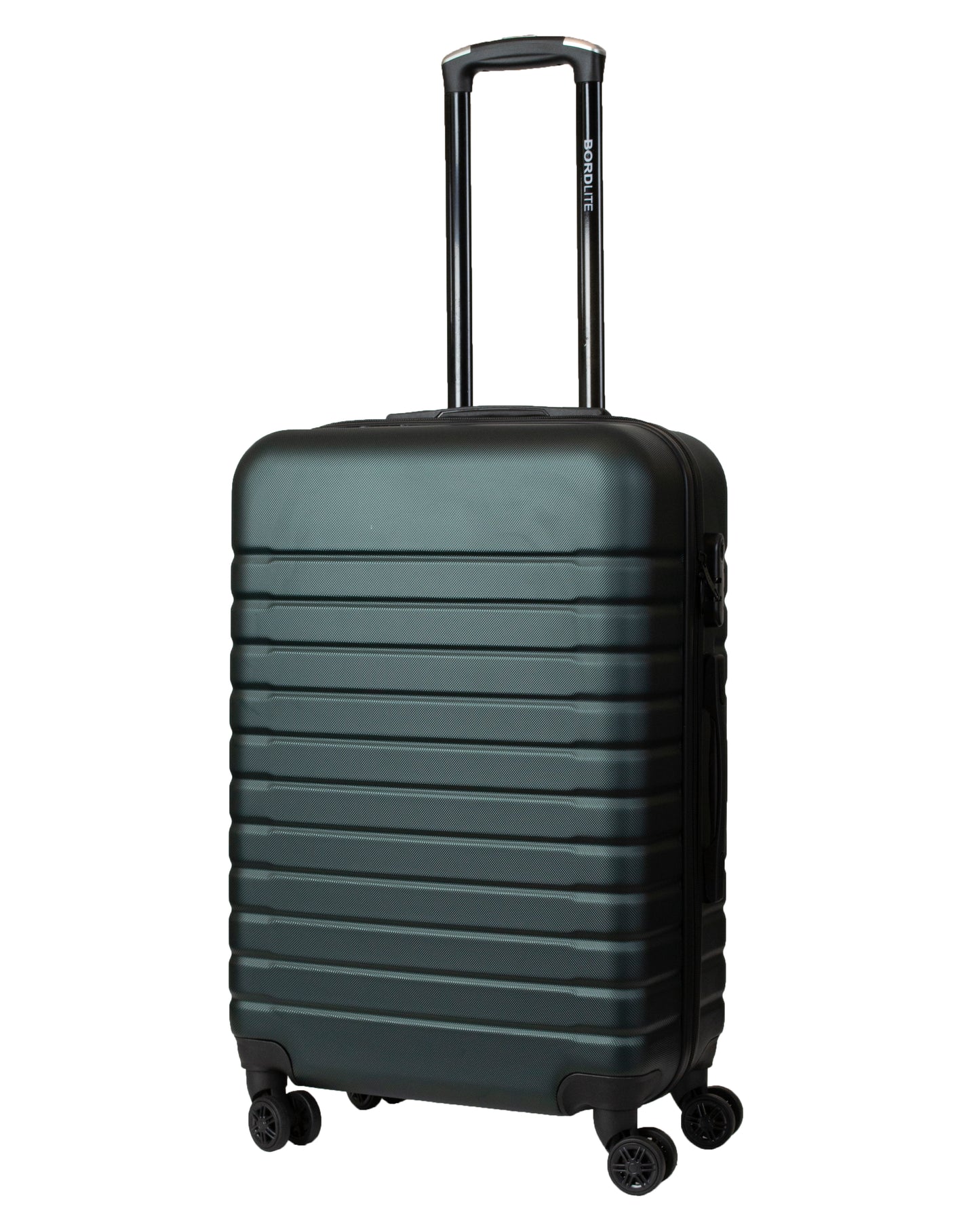 ABS Hard Shell Suitcase With Combination Lock 4 Wheels Dark Green