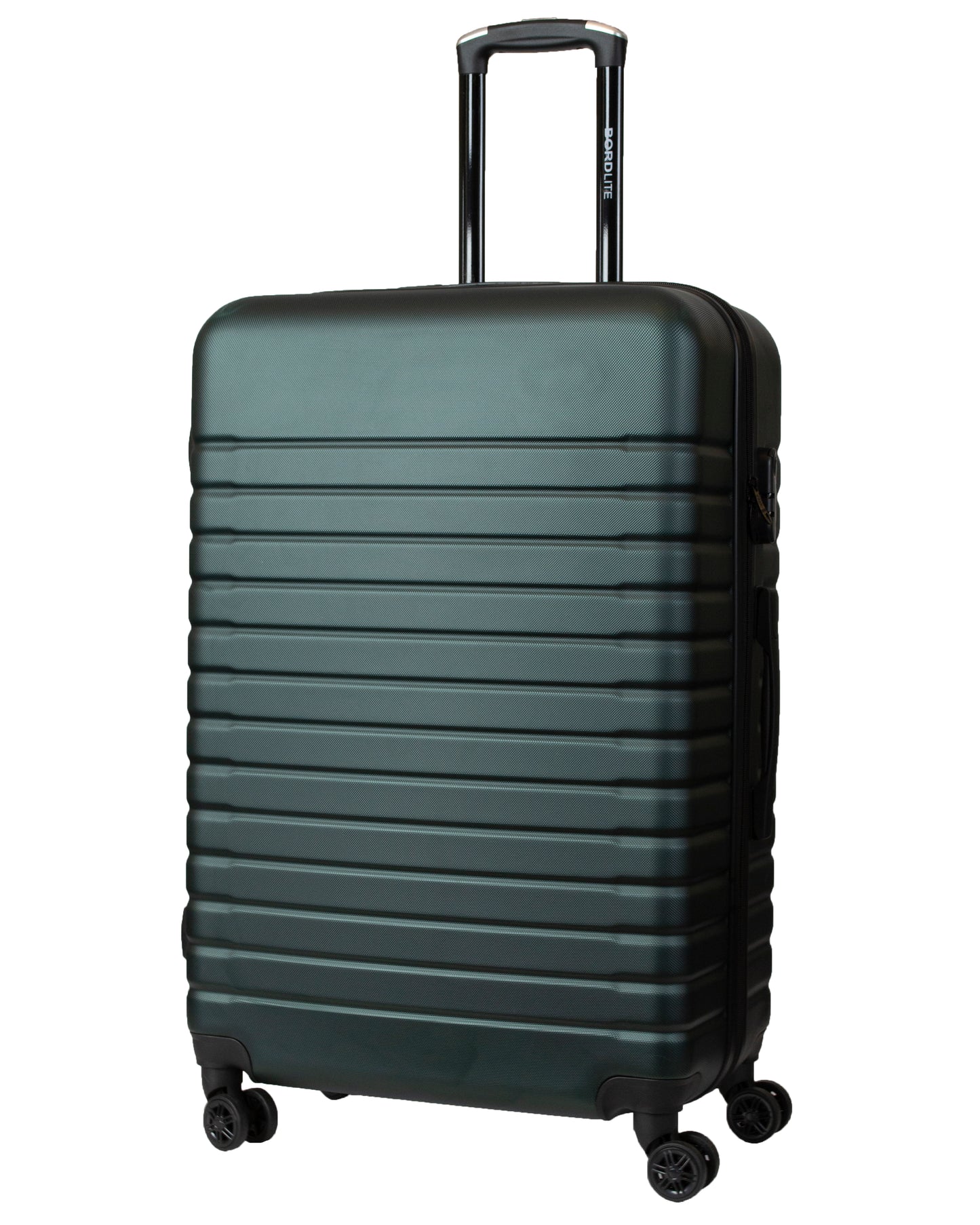 ABS Hard Shell Suitcase With Combination Lock 4 Wheels Dark Green