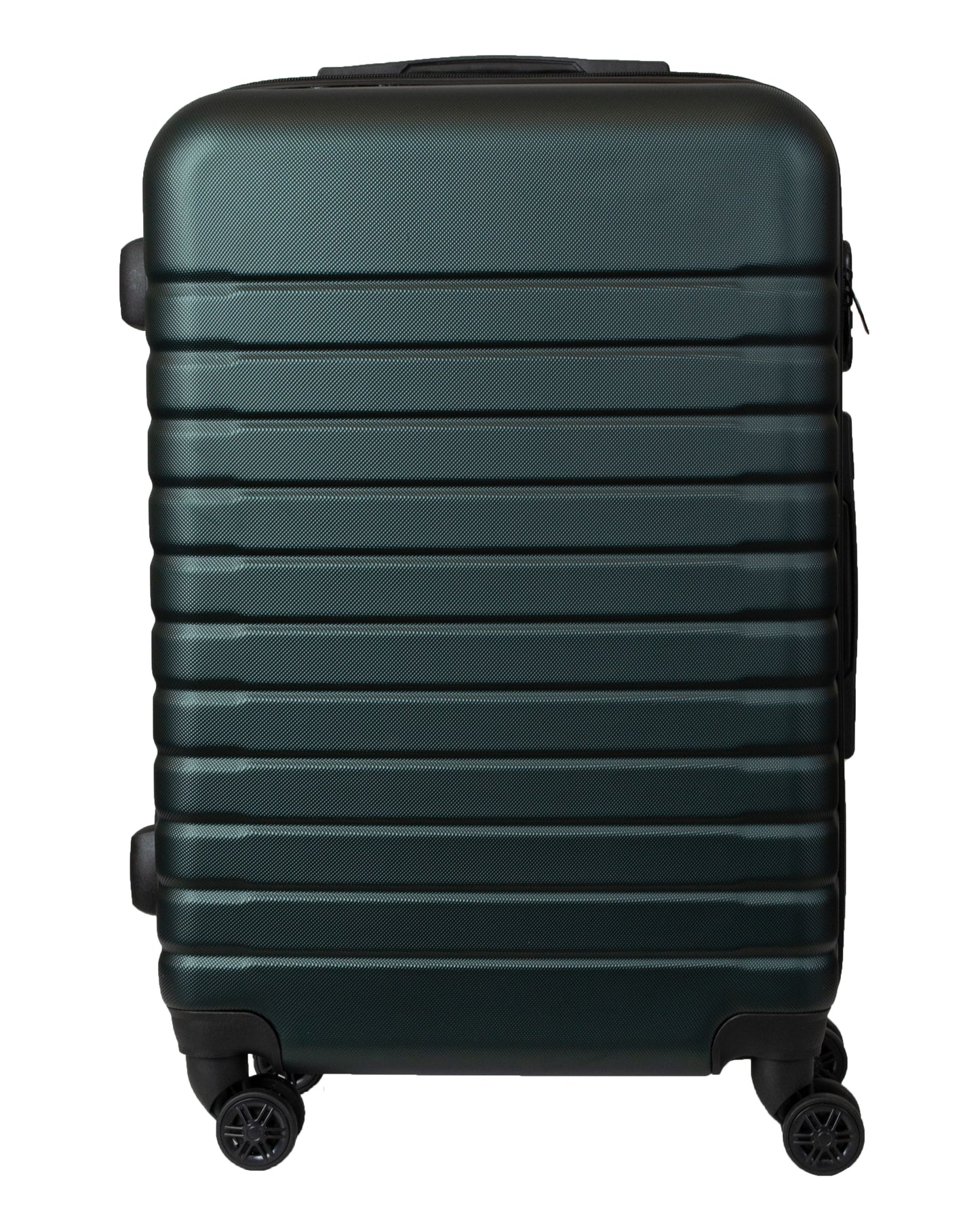 ABS Hard Shell Suitcase With Combination Lock 4 Wheels Dark Green