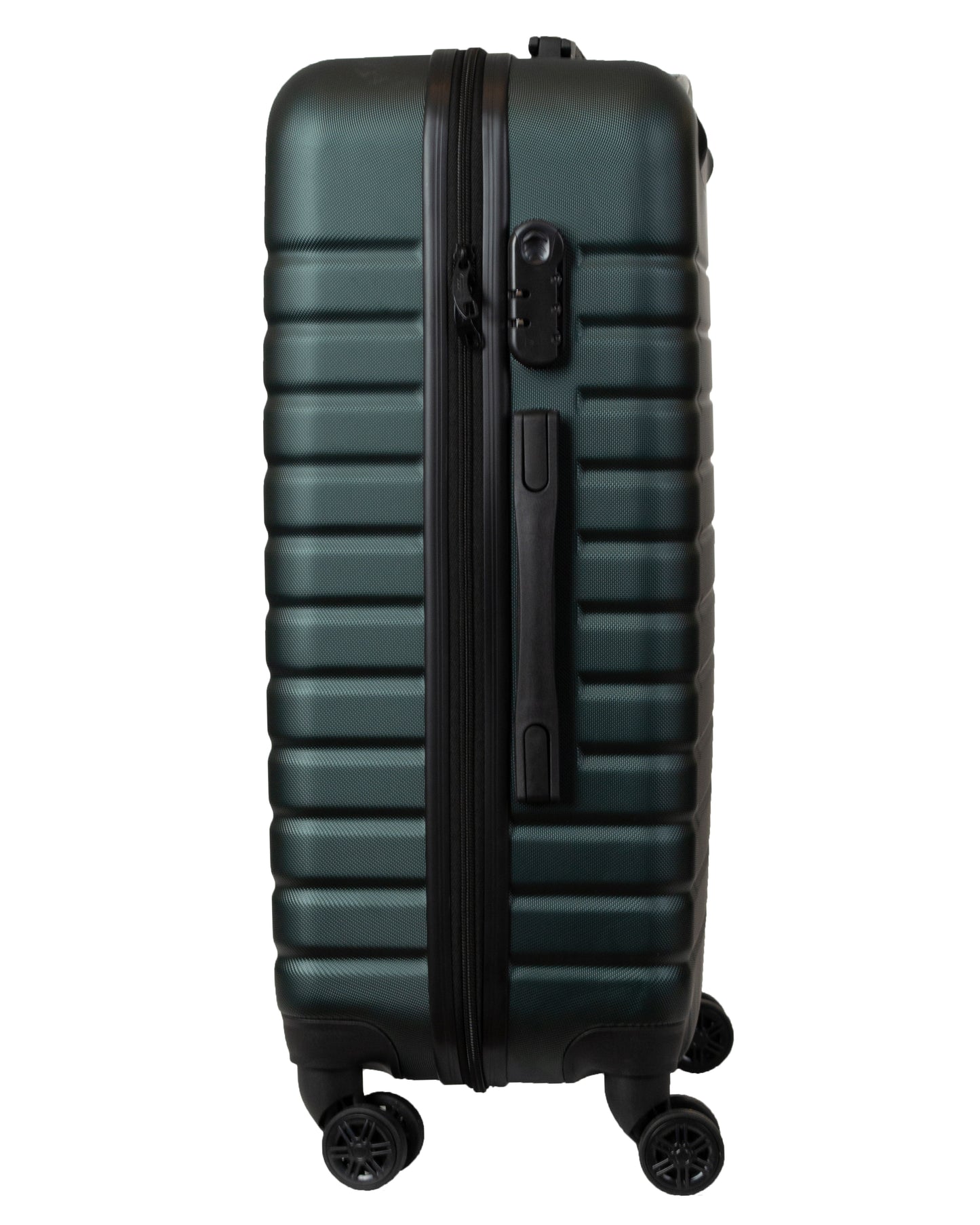 ABS Hard Shell Suitcase With Combination Lock 4 Wheels Dark Green