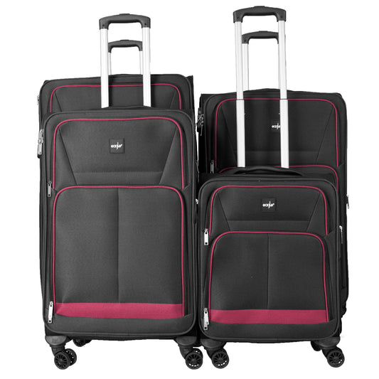 4 Wheels Soft Case Luggage Black