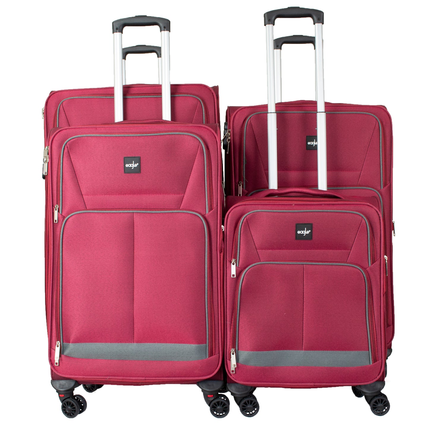 4 Wheels Soft Case Luggage Red