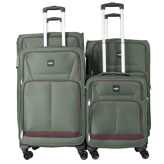 4 Wheels Soft Case Luggage Green