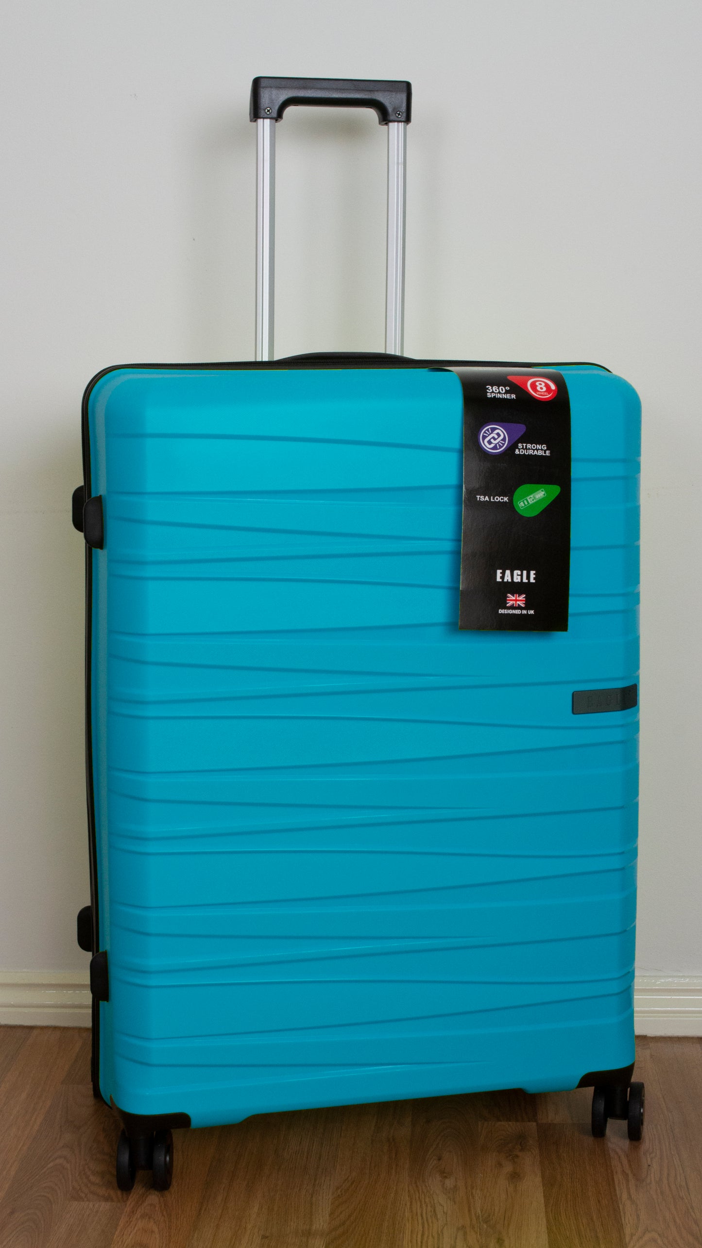 Waves ABS Hard Shell Cabin Suitcase Blue