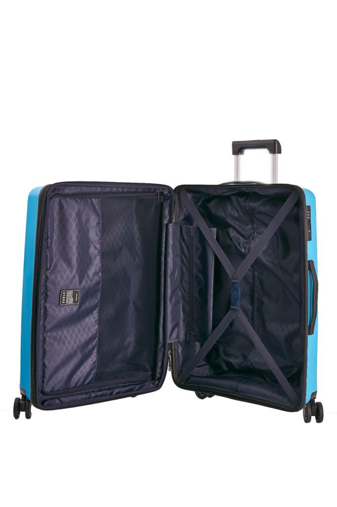 Waves ABS Hard Shell Cabin Suitcase Blue